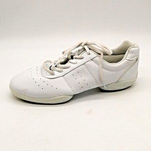 Sport Womens Sneaker White Lace Up Front Flat Heel Cushioned Round Toe Sz 6 M‎